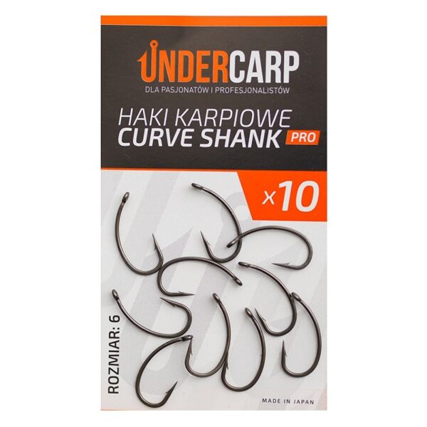 UNDERCARP Haki Karpiowe Curve Shank 6 PRO