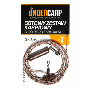 UNDERCARP Zestaw Chod Rig z leadcorem 45 lbs 100 cm brązowy