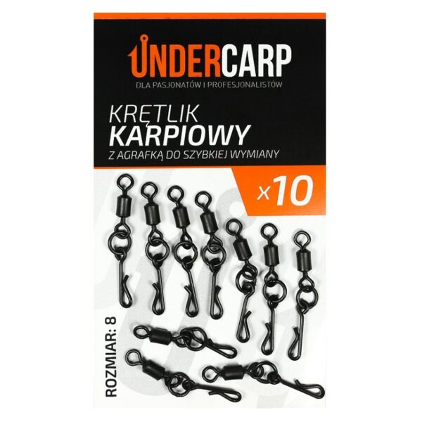 UNDERCARP Krętlik karpiowy z agrafką do szybkiej wymiany