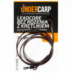 UNDERCARP Leadcore bez rdzenia z krętlikiem do szybkiej wymiany 45 lbs 70 cm brązowy