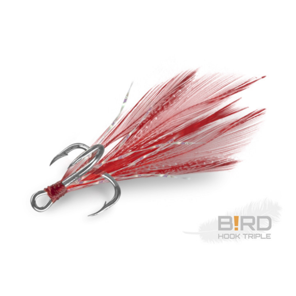 Delphin Kotwica Bird Hook Triple czerwona