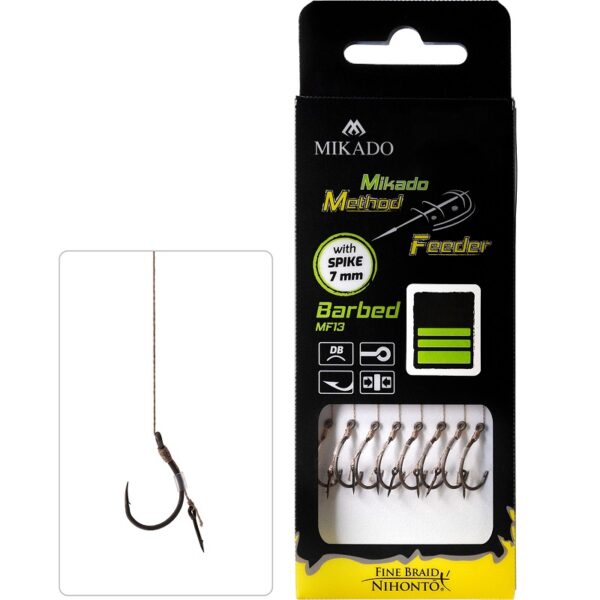 Mikado przypony method feeder na plecionce z igłą