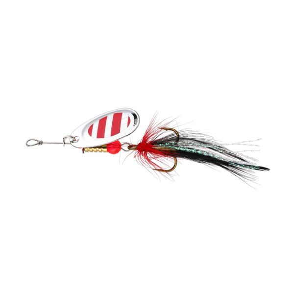 MIKADO Błystka obrotowa - Blaster z piórem 3g - srebrna - 22