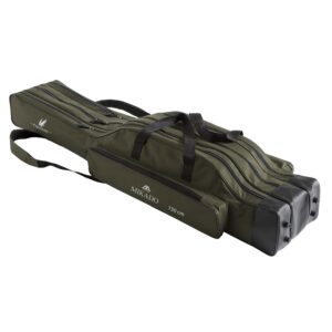 MIKADO Pokrowiec na wędki usztywniany - 3 komorowy - 150cm - zielony