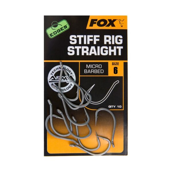 Fox Edges™ Arma Point Haczyki Stiff Rig Straight rozm. 6