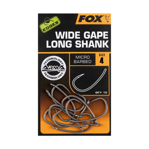 Fox Edges™ Armapoint Haczyki Wide Gape Long Shank rozm. 4