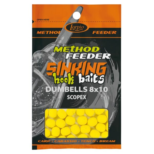 LORPIO Dumbells Hook Baits Sinking 8x10mm 20g Scopex