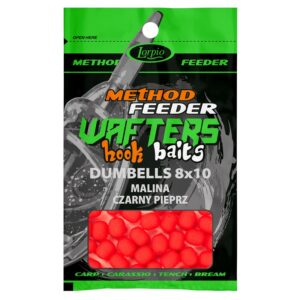 LORPIO Dumbells Wafters Hook Baits 8x10mm 15g Malina Czarny Pieprz