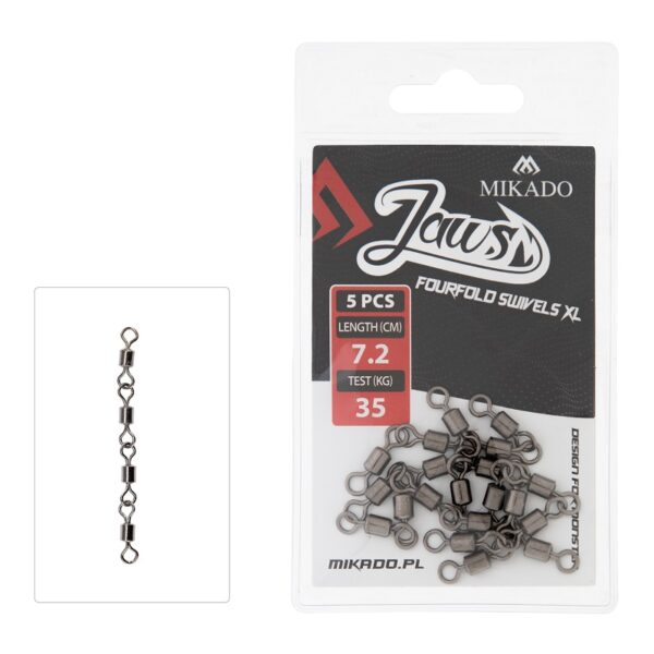 Mikado Krętlik Jaws Fourfold Swivels XL 35kg Mikado Krętlik Jaws Fourfold Swivels XL 35kg