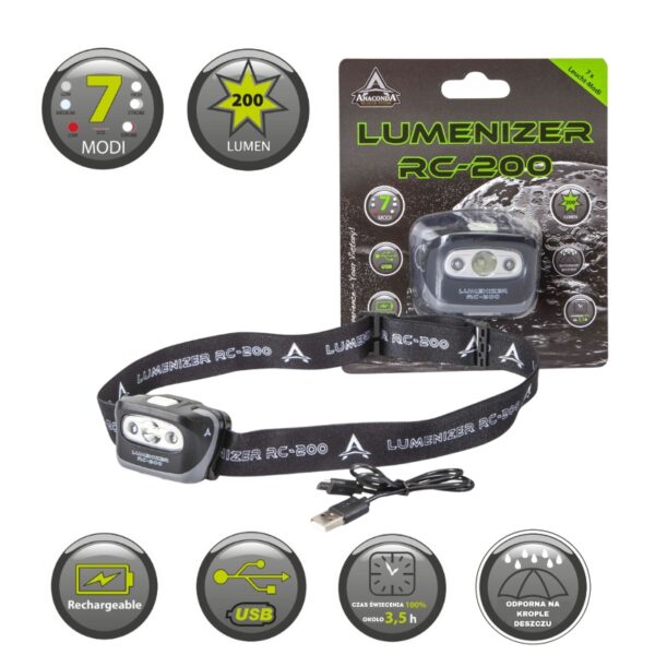 ANACONDA Latarka czołowa Lumenizer RC-200