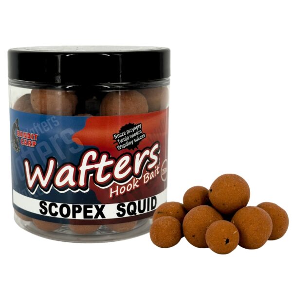 BANDIT CARP Kulki Wafters Hook Baits Scopex Squid 16 20mm BANDIT CARP Kulki Wafters Hook Baits Scopex Squid 16 20mm