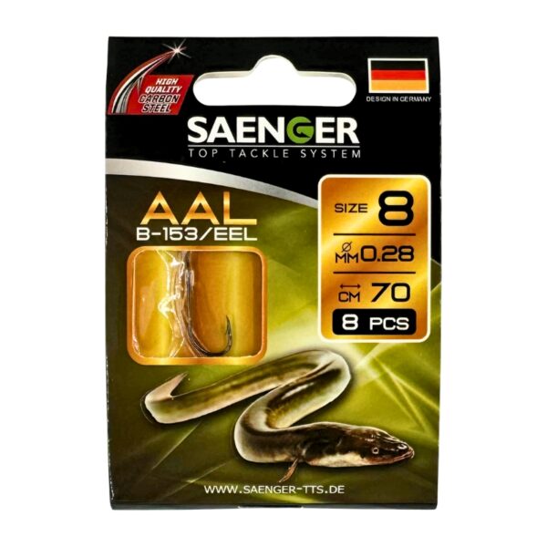 SAENGER Przypony wiązane Aal Węgorz 70cm 0.28mm rozm. 8