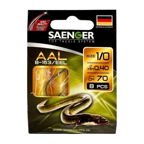 SAENGER Przypony wiązane Aal Węgorz 70cm 0.40mm rozm. 1/0