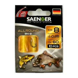 SAENGER Przypony wiązane Allround Karpiowate 60cm 0.25mm rozm. 8