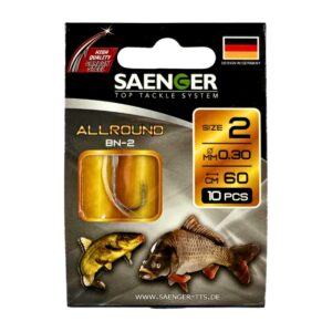 SAENGER Przypony wiązane Allround Karpiowate 60cm 0.30mm rozm. 2