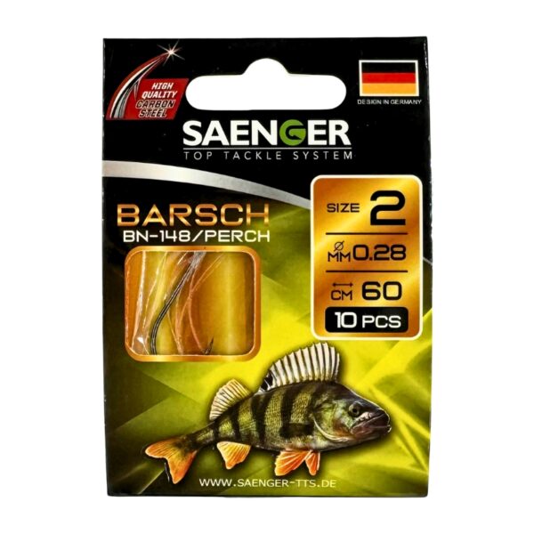 SAENGER Przypony wiązane Barsch 60cm 0.22mm rozm. 2