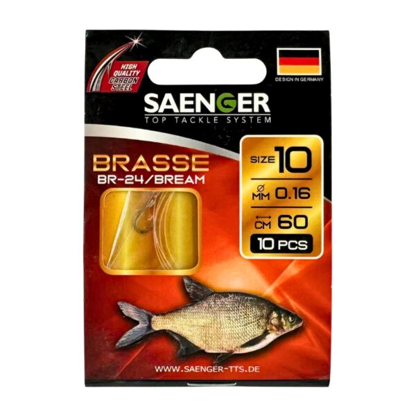 SAENGER Przypony wiązane Brasse 60cm 0.16mm rozm. 10