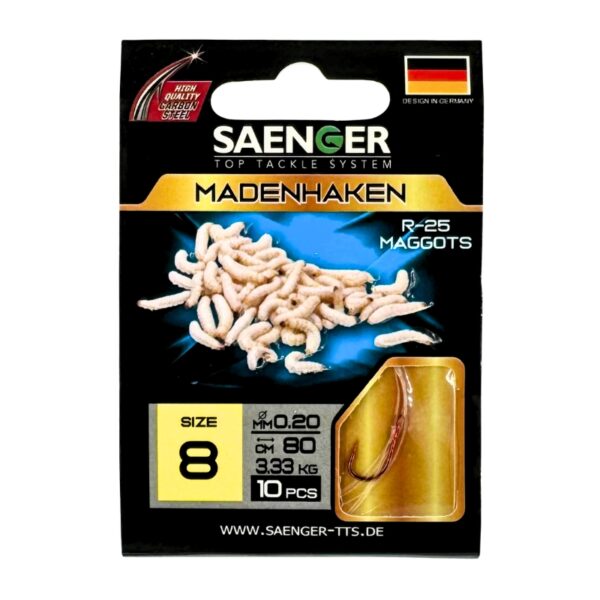 SAENGER Przypony wiązane Madenhaken 80cm 0.20mm rozm. 8
