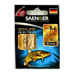 SAENGER Przypony wiązane Tench Lin 60cm 0.14mm rozm. 14