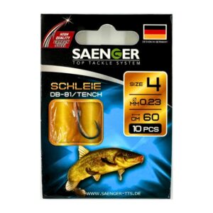 SAENGER Przypony wiązane Tench Lin 60cm 0.23mm rozm. 4