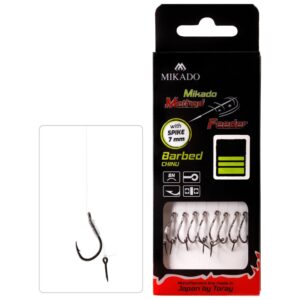 MIKADO Przypon method feeder- z igłą – hak z zadziorem 10cm - op.8szt.