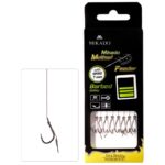 MIKADO Przypon method feeder- z igłą – hak z zadziorem plecionka 10cm - op.8szt.