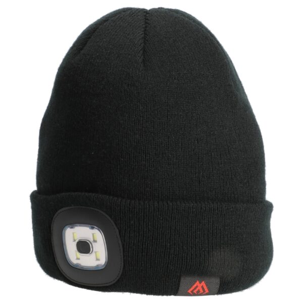 MIKADO Czapka zimowa LED Beanie - Czarna