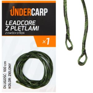 UNDERCARP Leadcore z pętlami z dwóch stron zielony 100cm