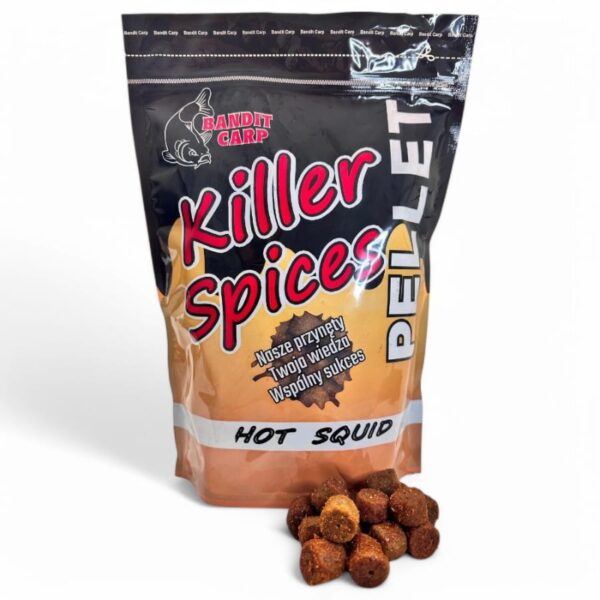 BANDIT CARP Pellet zanętowy Killer Spice Hot Squid 18mm 1kg