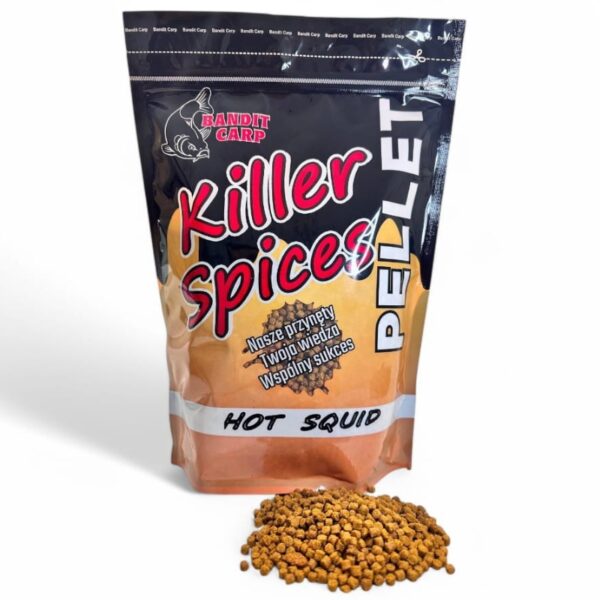 BANDIT CARP Pellet zanętowy Killer Spice Hot Squid 4mm 1kg