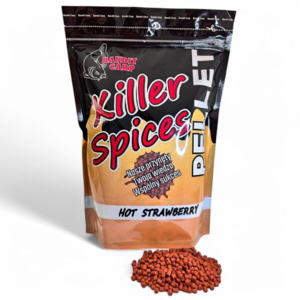BANDIT CARP Pellet zanętowy Killer Spice Hot Strawberry 4mm 1kg BANDIT CARP Pellet zanętowy Killer Spice Hot Strawberry 4mm 1kg