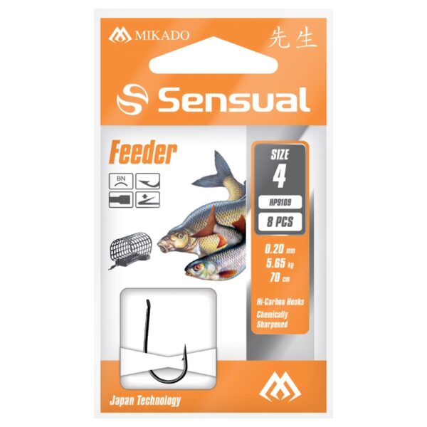 MIKADO Przypony wiązane Sensual Feeder 70cm BN - Czarny nikiel