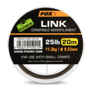 Fox Żyłka mono link khaki crimpable