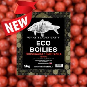 WRATISLAVIA BAITS Kulki zanętowe Eco Boilies 18mm 5kg Truskawka Śmietanka