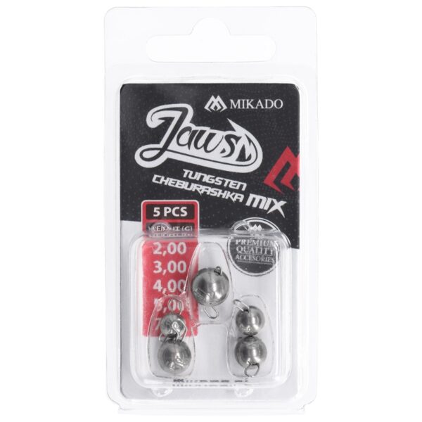 MIKADO Cheburashka wolframowa Jaws komplet 2g, 3g, 4g, 5g, 7g - 5 szt.