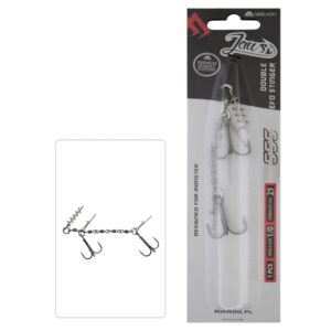 MIKADO Dozbrojka z krętlików JAWS Double Evo Stinger 25kg rozm. 1/0 - 1 sztuka