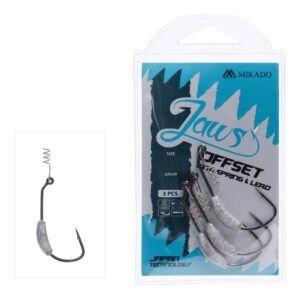 MIKADO Haczyk JAWS Offset z wkrętem i obciążeniem 3szt.