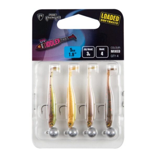 FOX RAGE Przynęty Micro Tiddler Fast Ultra UV uzbrojone