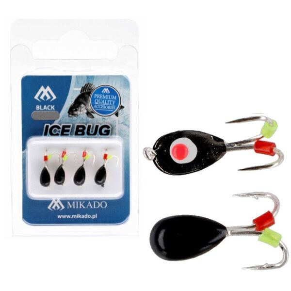 MIKADO Przynęta podlodowa Ice Bug żuczek - czarno czarny - 1 szt.