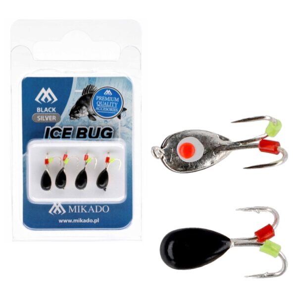 MIKADO Przynęta podlodowa Ice Bug żuczek - czarno srebrny - 1 szt.