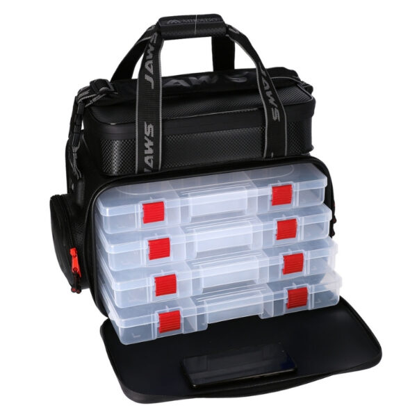 MIKADO Torba wędkarska Eva JAWS z pudełkami XL 46x25x31cm