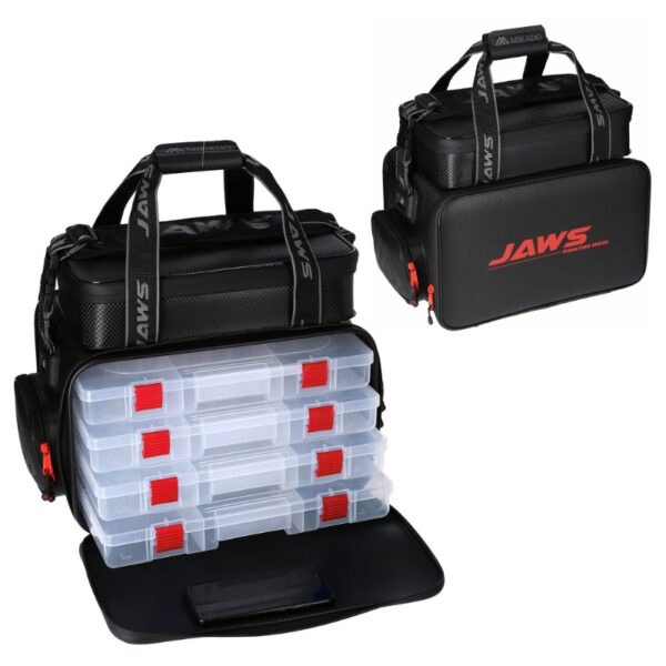 MIKADO Torba wędkarska Eva JAWS z pudełkami XL 46x25x31cm