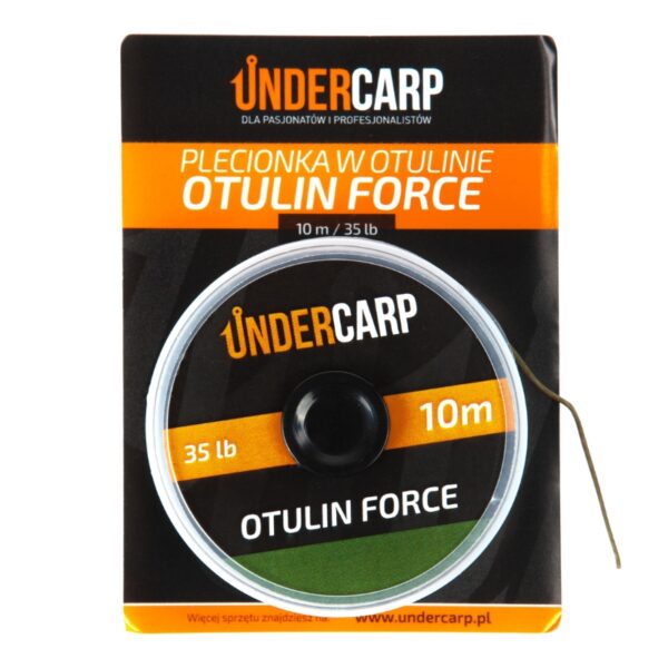 UNDERCARP Plecionka przyponowa w otulinie Otulin Force 35lbs 10m Zielona