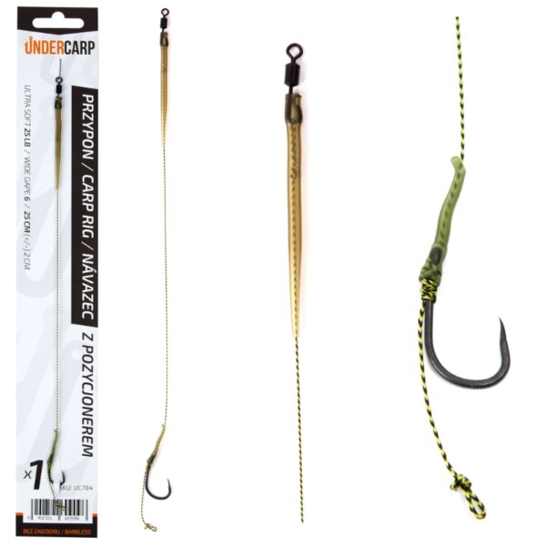 UNDERCARP Przypon karpiowy z pozycjonerem Bezzadziorowy rozm. 6