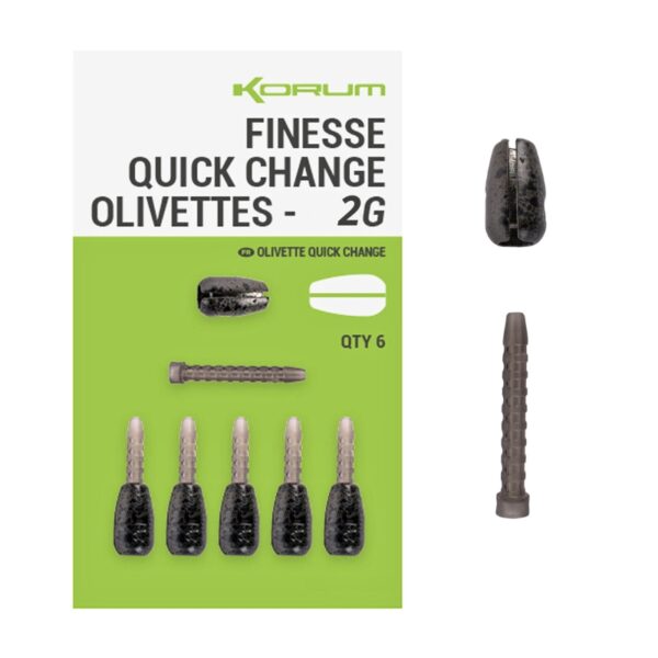 KORUM Ciężarki Finesse Quick Change Olivettes 2g