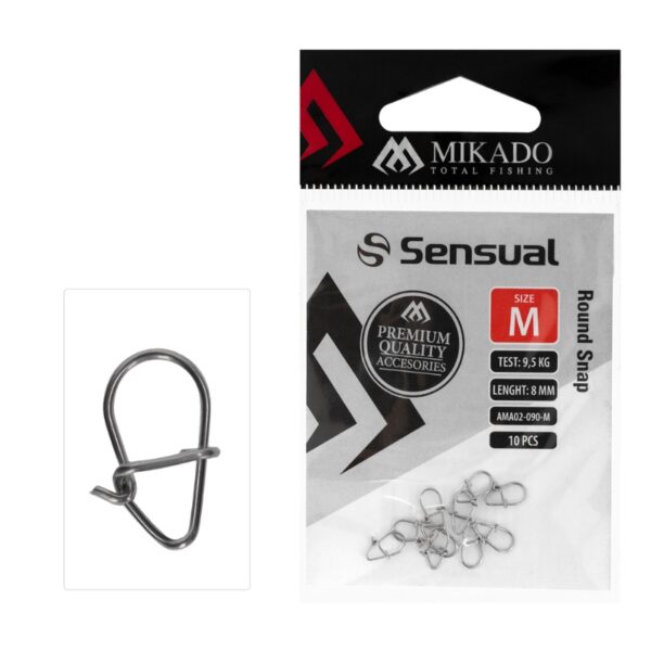 MIKADO Agrafka Round Snap 10 szt. - M