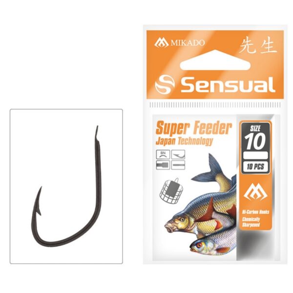 MIKADO Haczyki - Sensual Super Feeder nr 10 BN - op. 10szt.