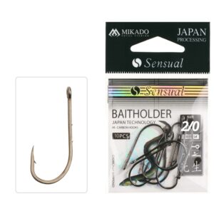 MIKADO Haczyki węgorzowe Baitholder nr 2/0 BR - op. 10szt.