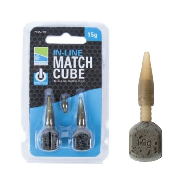PRESTON Ciężarki ICS IN-LINE Match Cube 2 szt. - 15g PRESTON Ciężarki ICS IN-LINE Match Cube 2 szt. - 15g