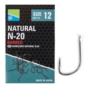 PRESTON Haczyki Natural N-20 15 szt. - rozmiar 12